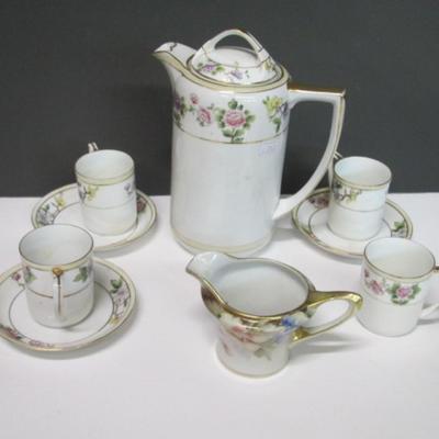 Nippon Hand Painted Chocolate Pot Set