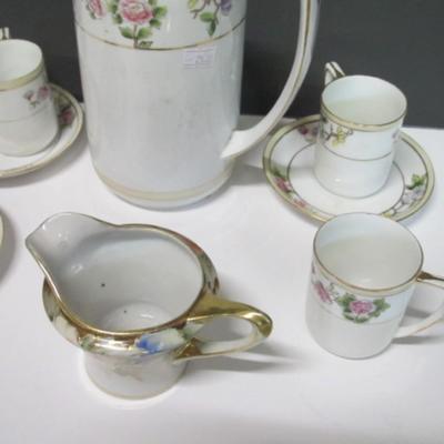 Nippon Hand Painted Chocolate Pot Set