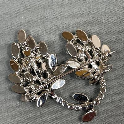 Clear Rhinestone Brooch