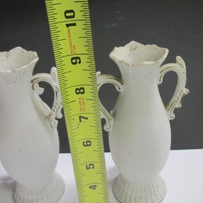 Vintage 3D Bud Vase Bisque Figurines