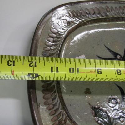 Approx 12 1/4" x 9 3/4" Stoneware Bird Platter