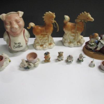Royal Copley Pottery Pig Coin Bank Vintage Porcelain & Ceramic Figurines