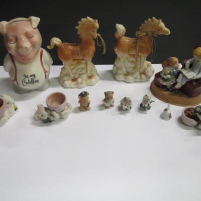 Royal Copley Pottery Pig Coin Bank Vintage Porcelain & Ceramic Figurines