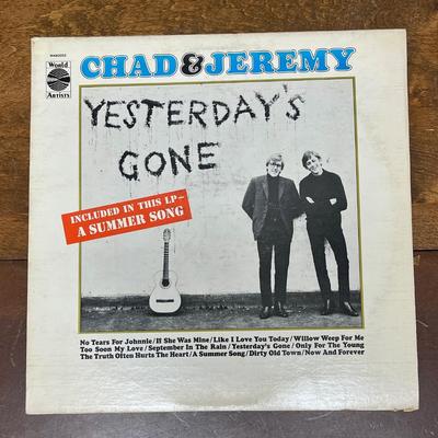Vintage 33RPM Vinyl Album: Chad and Jeremy "Yesterday's Gone"