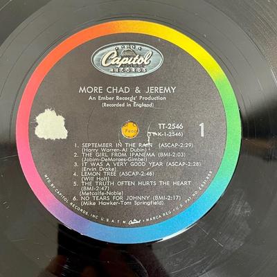 Vintage 33RPM Vinyl Album: Chad and Jeremy "More Chad & Jeremy"