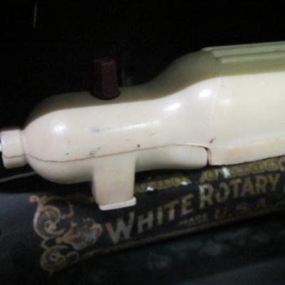 Vintage White Rotary U.S.A. Sewing Machine