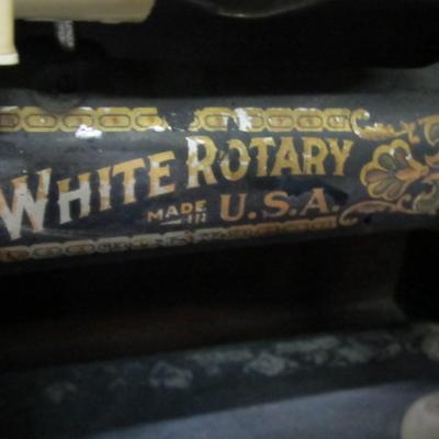 Vintage White Rotary U.S.A. Sewing Machine
