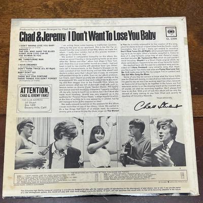 Vintage 33RPM Vinyl Album: Chad and Jeremy "I Don't Want to Lose You Baby"