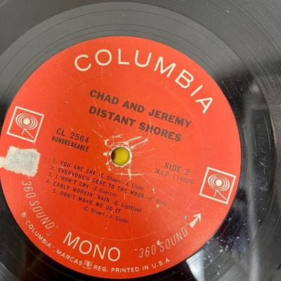 Vintage 33RPM Vinyl Album: Chad and Jeremy "Distant Shores"
