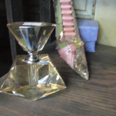 Vintage Perfume Bottles Paperweight & Shoe Jewelry Holder