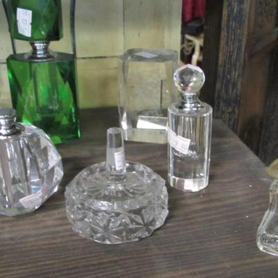 Vintage Perfume Bottles Paperweight & Shoe Jewelry Holder
