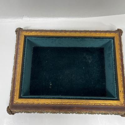 Intricate Carved Metal and Wood Storage Box - Candle Box Cigar Box Keepsake Box