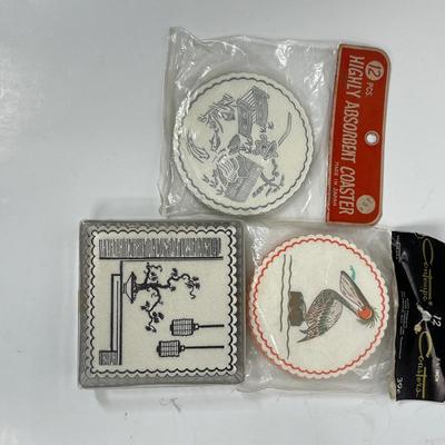 Vintage Novelty Paper Coasters in original packaging Japan Japanese