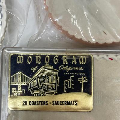 Vintage Novelty Paper Coasters in original packaging Japan Japanese