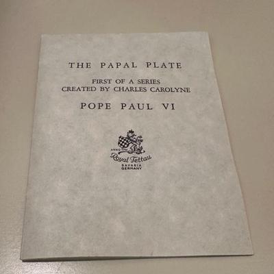 The Papal Plate Pope Paul VI by Charles Carolyne