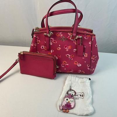 Lot G 267 NWT Coach Christie Wildflower Handbag NWT Coach Wristlet Coach Owl Keychain