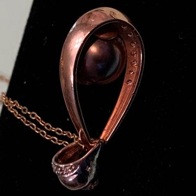 Mikimoto Dark Pearls Matching 14k Necklace & Ring + Single Earring