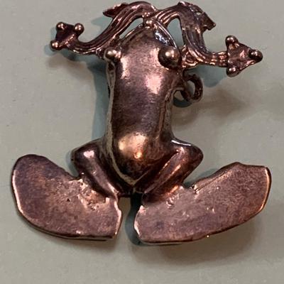 Sterling Silver Pins / Brooch Frog Mayan