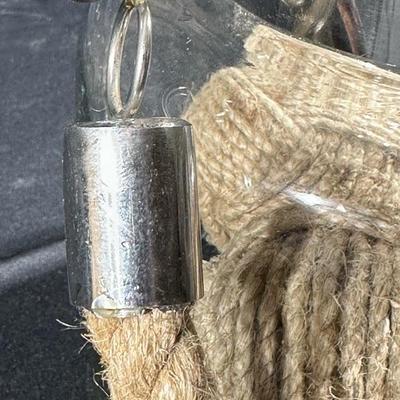 Glass and Rope Nautical Ball Home Decor