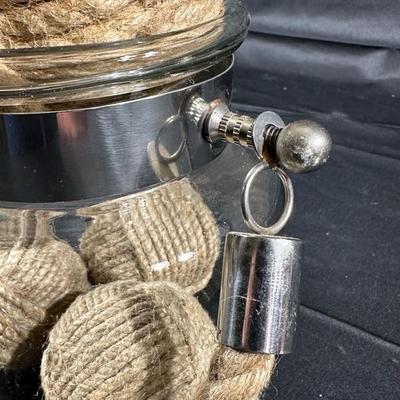Glass and Rope Nautical Ball Home Decor
