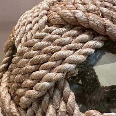Glass and Rope Nautical Ball Home Decor