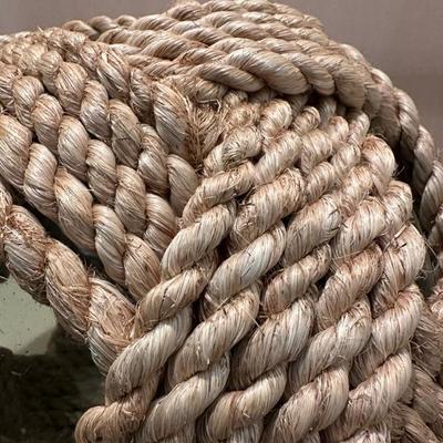 Glass and Rope Nautical Ball Home Decor
