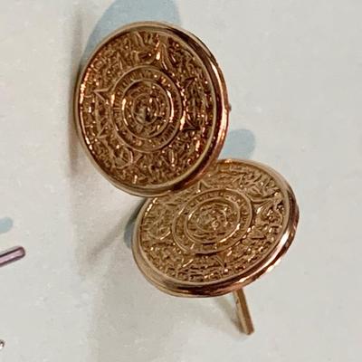 14k Gold Earrings & 10k Antique Brooch Estate Jewelry Lot