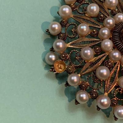 14k Gold Earrings & 10k Antique Brooch Estate Jewelry Lot