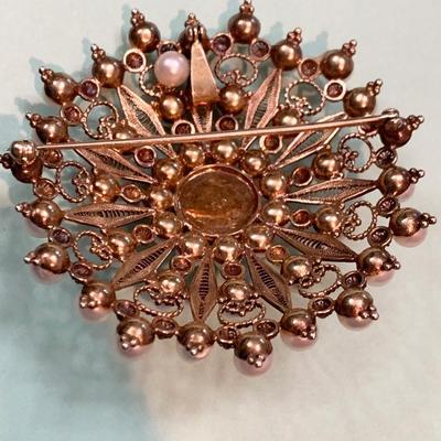 14k Gold Earrings & 10k Antique Brooch Estate Jewelry Lot