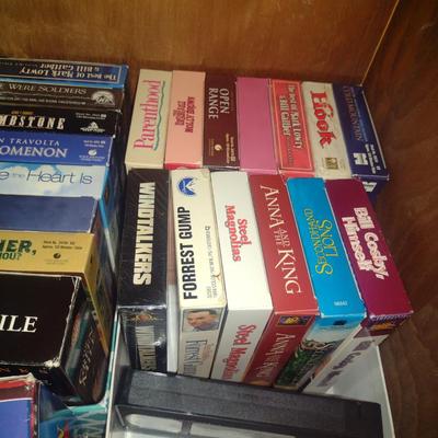 Collection of CDs, DVDs, VHS Tapes