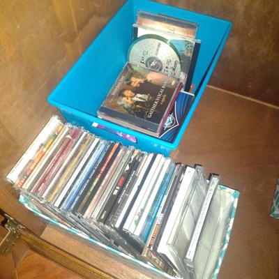 Collection of CDs, DVDs, VHS Tapes