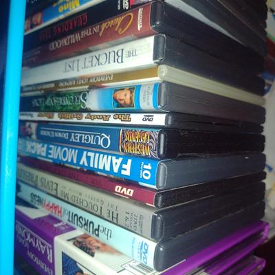 Collection of CDs, DVDs, VHS Tapes
