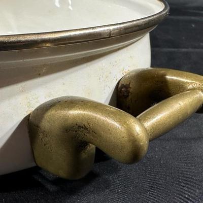 Vintage Serving Dish with Brass Handles