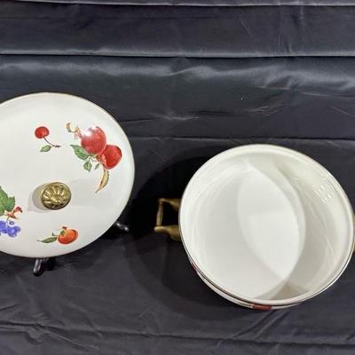 Vintage Serving Dish with Brass Handles