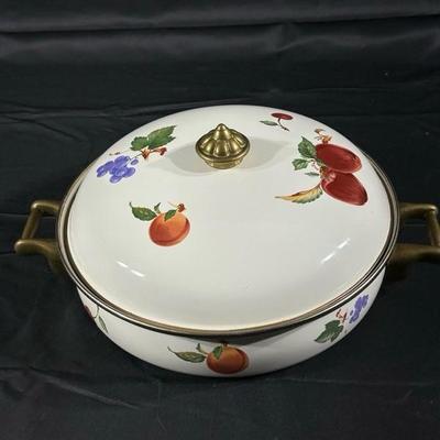 Vintage Serving Dish with Brass Handles