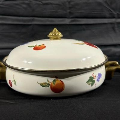 Vintage Serving Dish with Brass Handles