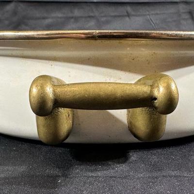 Vintage Serving Dish with Brass Handles