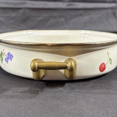 Vintage Serving Dish with Brass Handles