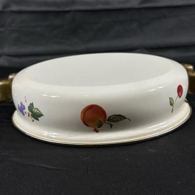 Vintage Serving Dish with Brass Handles