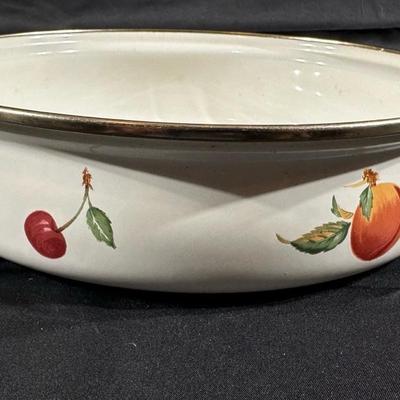 Vintage Serving Dish with Brass Handles