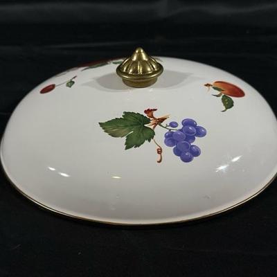 Vintage Serving Dish with Brass Handles