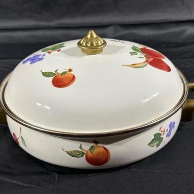 Vintage Serving Dish with Brass Handles