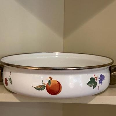 Vintage Serving Dish with Brass Handles