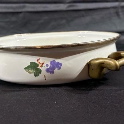 Vintage Serving Dish with Brass Handles