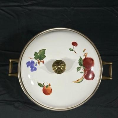 Vintage Serving Dish with Brass Handles
