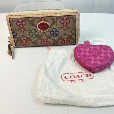 Lot G 273 NWT Coach Peyton Clover Wallet NWT Coach Heart Coin Purse