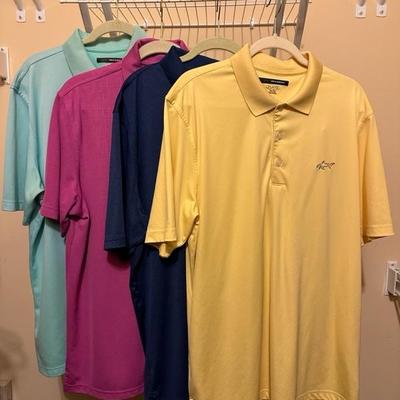 Lot of 4 Greg Norman Golf Shirts XL