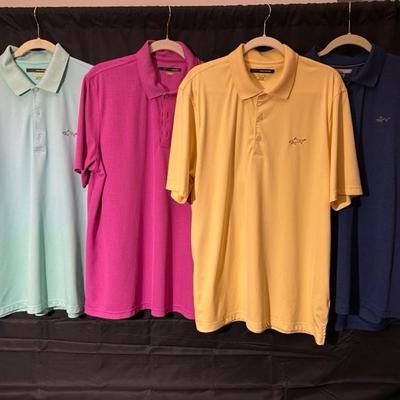 Lot of 4 Greg Norman Golf Shirts XL