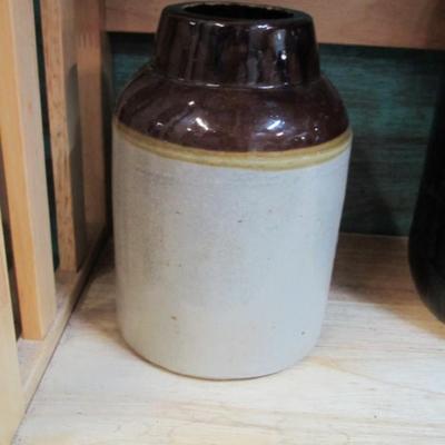 Approx 8" Tall Stoneware Jar