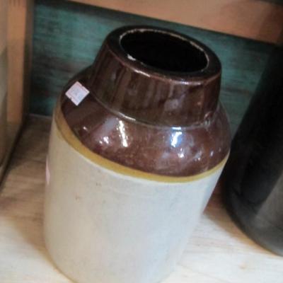 Approx 8" Tall Stoneware Jar